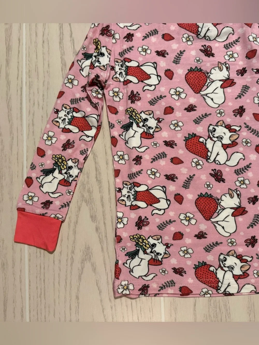 Boutique Bamboo Pajama Set Marie Aristocats Pink Size 2-3T 2pc Soft Stretch NEW‎